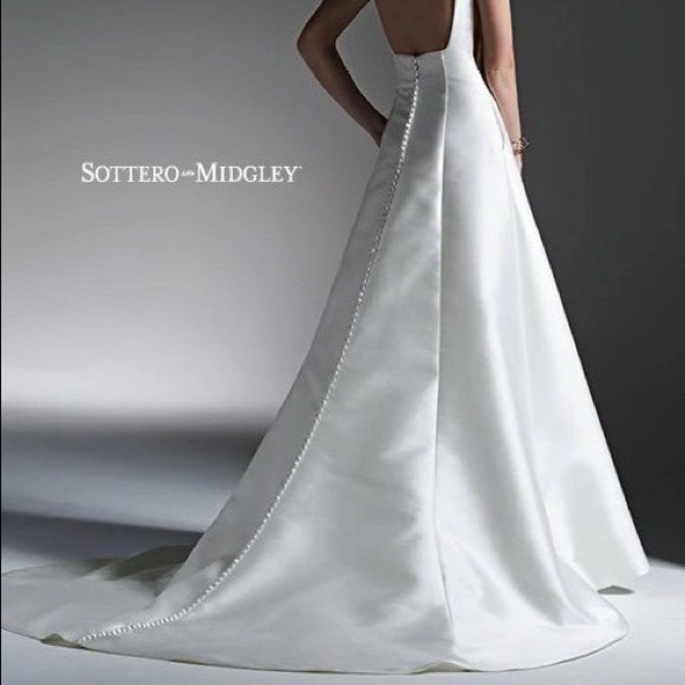 Maggie Sottero A-line, low back wedding dress